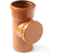 Ревизия с крышкой Valfex D 160мм РЫЖАЯ нар.канализ.(9) 30103160