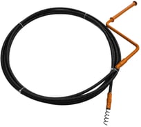 Трос сантехнический ВИБРОМАШ с насадкой крючок-зацеп, 16 мм, длина 20 м, с Z-ручкой, трос с крючком, 16 мм, длина 20 м, с Z-ручкой