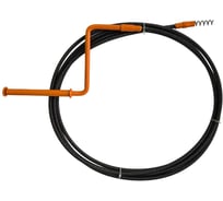 Трос сантехнический ВИБРОМАШ с насадкой крючок-зацеп, 12 мм, длина 10 м, с Z-ручкой, трос с крючком, 12 мм, длина 10 м, с Z-ручкой