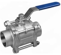 Кран шаровой АТКА нержавеющая сталь, 3-составной КШ40-003 Ду80 Ру40 под приварку 1017010408