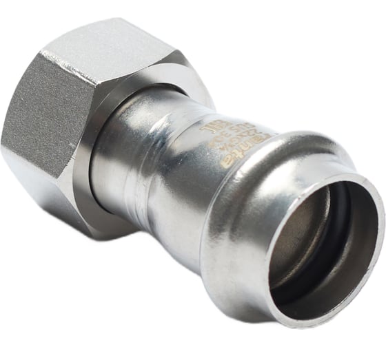 Переходник FRANTA с накидной гайкой ВПр-ВР, 28хG1, из нержавеющей стали SUS 304, V16281000G 1