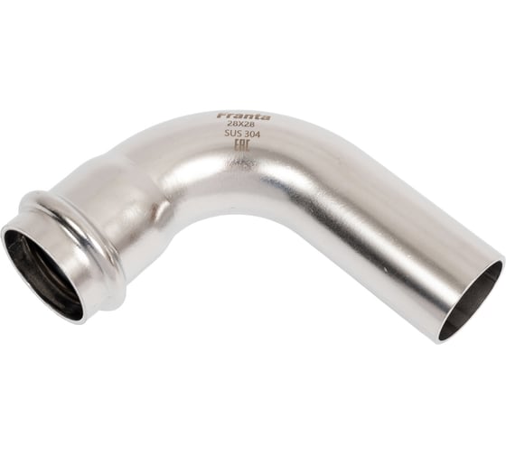 Угольник однораструбный FRANTA 90 ВПр-НПр, 28, из нержавеющей стали SUS 304, 2 шт V62800000-2 1