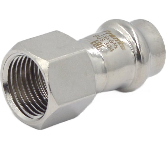 Переходник FRANTA ВПр-ВР, 15хG1/2, из нержавеющей стали SUS 304, 2 шт V12151200G-2