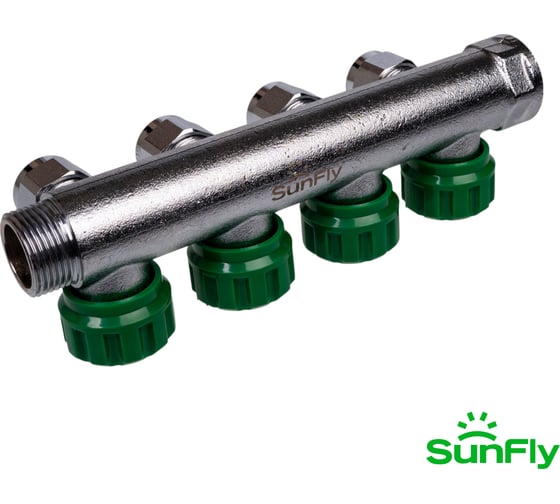 Коллектор регулирующий SUNFLY 3/4, 4 отвода 1/2ЕК x O14/16 (XF25421-34-4-12) SF0343143