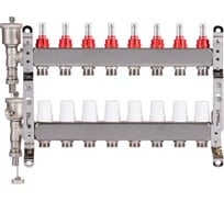Блок коллекторный OKSELER с расходомерами и автоматическими воздухоотводчиками 8 выходов, 1x3/4EK Oks00346