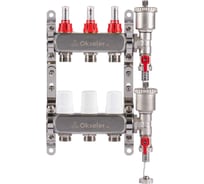 Блок коллекторный OKSELER с расходомерами и автоматическими воздухоотводчиками 3 выхода, 1x3/4EK Oks00341