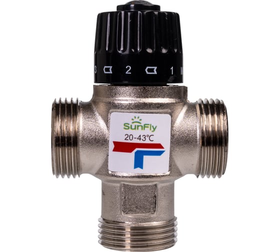 Термостатический смесительный клапан SUNFLY 1 НР, 20-43С, Kv 1,6 (10781X-1) SF0343167