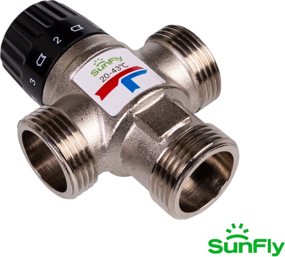 Термостатический смесительный клапан SUNFLY 1 НР, 20-43С, Kv 1,6 (10781X-1) SF0343167