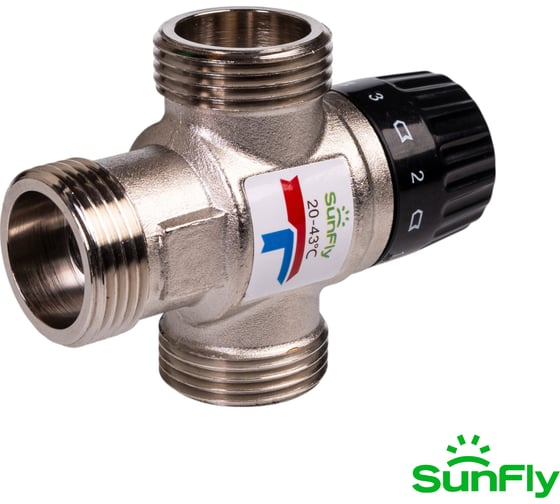 Термостатический смесительный клапан SUNFLY 1 НР, 20-43С, Kv 1,6 (10781X-1) SF0343167