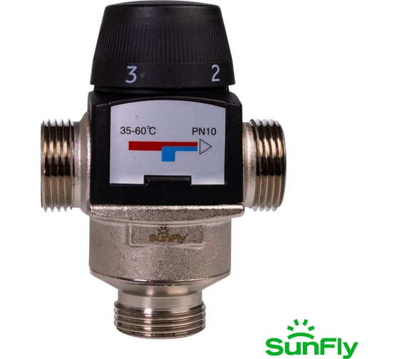 Термостатический смесительный клапан SUNFLY 1 НР, 35-60С, Kv 2,5 (10785-1) SF0343174