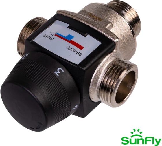 Термостатический смесительный клапан SUNFLY 1 НР, 35-60С, Kv 2,5 (10785-1) SF0343174