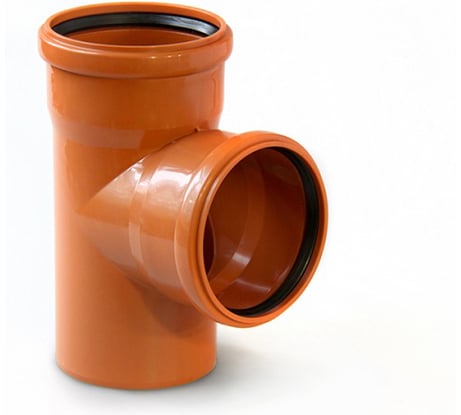 Тройник Valfex 87,5 160-160 рыжий, нар.канализация 34160160