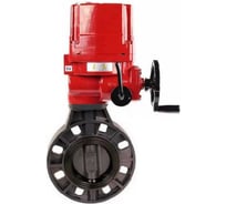 Затвор DN.ru НПВХ-НПВХ-E-2W-Fb-ISO Дн125 Ру10, электропривод взрывозащищенный EX-010 380В D050-83995