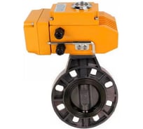 Затвор DN.ru НПВХ-НПВХ-E-2W-Fb-ISO Дн50 Ру10, электропривод QT-005 24В (4-20мА) D050-84033