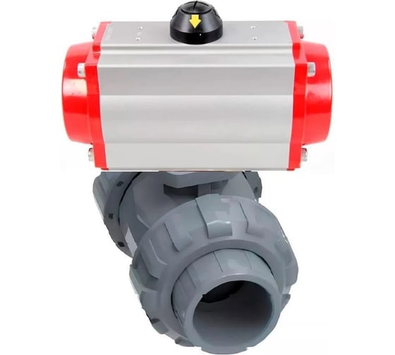 Кран DN.ru НПВХ-НПВХ-E-FP-GRM-ISO Дн65 Ру10 клеевой пневмопривод D160-65146 1