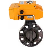 Затвор DN.ru НПВХ-НПВХ-E-2W-Fb-ISO Дн80 Ру10, электропривод QT-005 24В (4-20мА) D050-84035