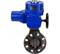 Затвор DN.ru НПВХ-НПВХ-E-2W-Fb-ISO Дн80 Ру10, электропривод QT-W (M)-005 220В D050-84080
