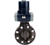 Затвор DN.ru НПВХ-НПВХ-E-2W-Fb-ISO Дн80 Ру10, электропривод ЭПВП-003 220В D050-84094