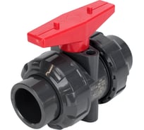 Кран шаровой НПВХ-НПВХ-E-FP-GRM-H Ду80 Ру10 DN.ru с рукояткой D160-65129