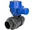 Кран шаровой НПВХ-НПВХ-E-FP-GRM-ISO Ду40 Ру10 DN.ru с электроприводом QT-W (M)-005 220В D160-66420 1