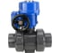 Кран шаровой НПВХ-НПВХ-E-FP-GRM-ISO Ду40 Ру10 DN.ru с электроприводом QT-W (M)-005 220В D160-66420 4