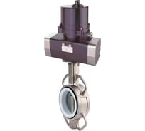 Затвор дисковый DN.ru 304-304-PTFE-2W-Fb-H Ду125 Ру16, электропривод ЭПВП-014 220В D050-81321