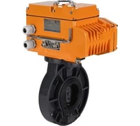 Затвор дисковый DN.ru НПВХ-НПВХ-E-2W-Fb-ISO Дн50 Ру10, электропривод QT-005 380В D050-84056