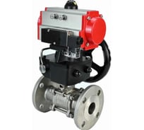 Кран шаровой  DN.ru316-316-FP-F-ISO-H Ду80 Ру40, пневмопривод, пневмораспред., дублёр D160-65778