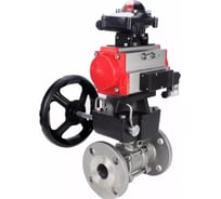 Кран шаровой  DN.ru316-316-FP-F-ISO-H Ду80 Ру40, пневмопривод, пневмораспр., БКВ, дублёр D160-65700