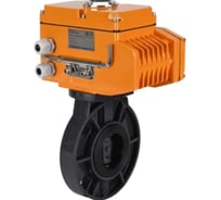 Затвор дисковый DN.ru НПВХ-НПВХ-E-2W-Fb-ISO Дн80 Ру10, электропривод QT-003 220В D050-82887