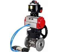 Кран шаровой  DN.ru316-316-FP-F-ISO-H Ду80 Ру40, пневмопривод, пневмораспр., БКВ, дублёр D160-65868