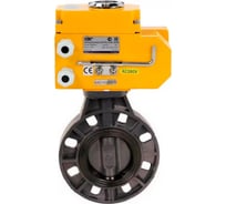 Затвор дисковый DN.ru НПВХ-НПВХ-E-2W-Fb-ISO Дн80 Ру10, электропривод QT2-003 24В D050-84069