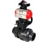 Кран шаровой НПВХ-НПВХ-E-FP-GRM-ISO Ду20 Ру10 DN.ru с пневмоприводом, БКВ, ручным дублером D160-67236 1