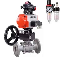 Кран DN.ru 316-316-FP-F-ISO-H Ду65 Ру40, пневмопривод, пневмораспр., БКВ, дублёр, БПВ D160-65870