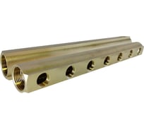 Коллектор латунный АПОГЕЙ КЛА 2507.050-2 DN25 ВР1 м/о 50мм ВР1/2 2-е исполнение на 7 выходов 422018