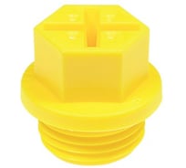 Заглушка Миниворкс пластиковая, внутренняя, с наружной резьбой GAS 1/4, цвет желтый, 10 шт. EP435-G1/4