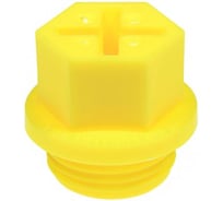 Заглушка Миниворкс пластиковая, внутренняя, с наружной резьбой M20x1,5, цвет желтый, 10 шт. EP435-M20x1,5