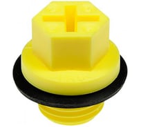 Заглушка Миниворкс пластиковая, для внутренней резьбы М16x1,5, цвет желтый, 10 шт. EP437-M16x1,5
