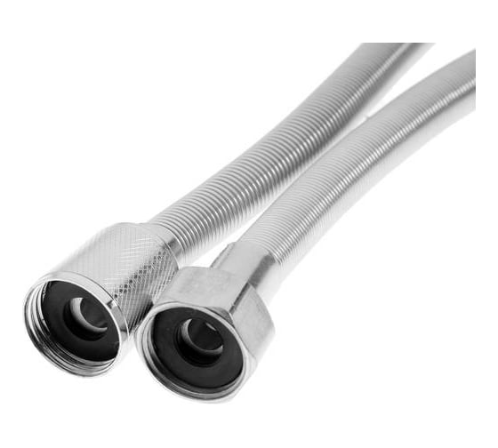 Душевой шланг ZEIN Z45PS растягивающийся, 150-200 см, гайки металл, нержавеющая сталь 5482391