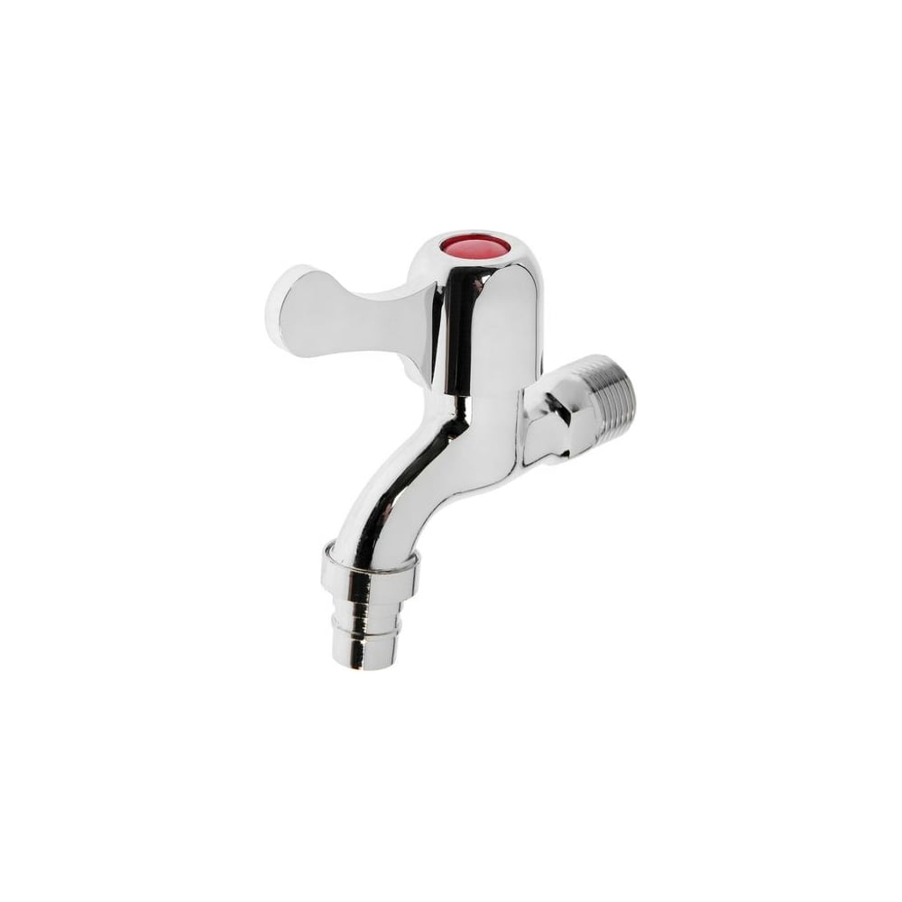 Водоразборный кран ZEIN со штуцером, с плоской ручкой, цинк, кран-букса ...