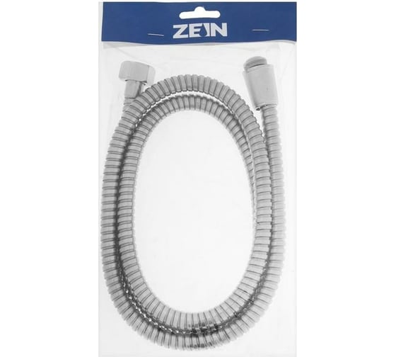 Душевой шланг ZEIN Z47PS 1/2, 150 см, с пластиковыми гайками, нержавеющая сталь 5482386