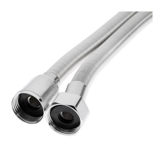 Душевой шланг ZEIN Z21PS растягивающийся 150-200 см, гайки латунь, нержавеющая сталь 5482390