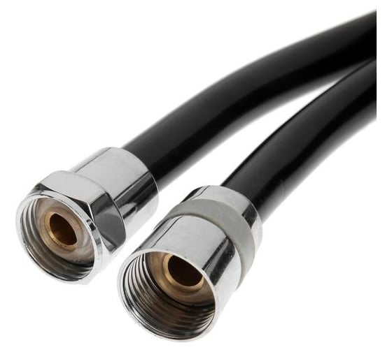 Душевой шланг ZEIN Z09PB 150 см, антиперекручивание, латунные гайки, черный 5482428