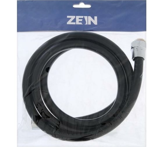 Душевой шланг ZEIN Z09PB 150 см, антиперекручивание, латунные гайки, черный 5482428