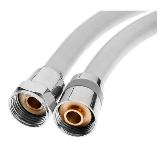 Душевой шланг ZEIN Z12PG 150 см, антиперекручивание, латунные гайки, светло-серый 5482430