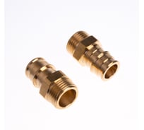 Муфта для PE-X труб РОС радиальная латунь, Дн 20x1/2 НР (127-3711), 2 шт R0341361