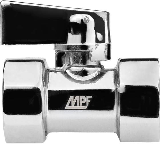 Кран-мини MPF POLISH 1/2" в/в, хром, латунь, ГОСТ ИС.081213