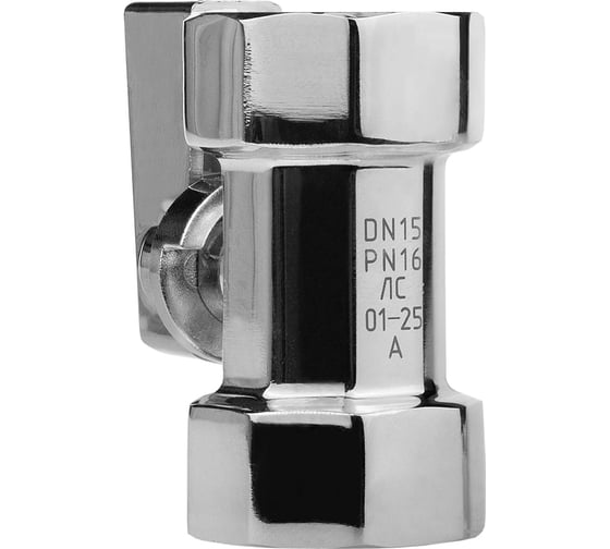 Кран-мини MPF POLISH 1/2" в/в, хром, латунь, ГОСТ ИС.081213