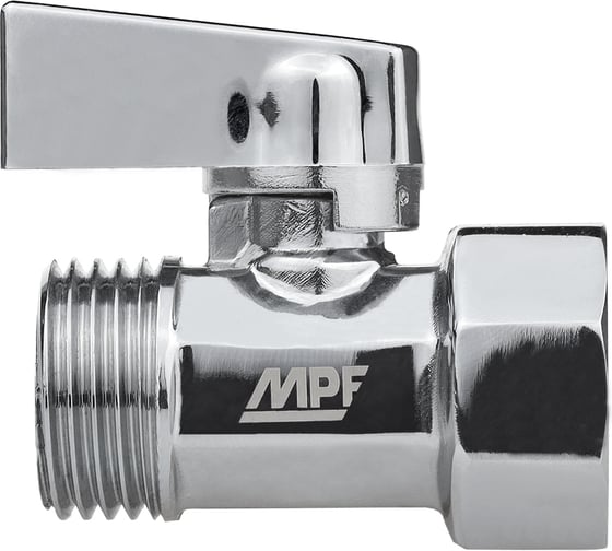 Кран-мини MPF POLISH 1/2" в/н, хром, латунь, ГОСТ ИС.081214
