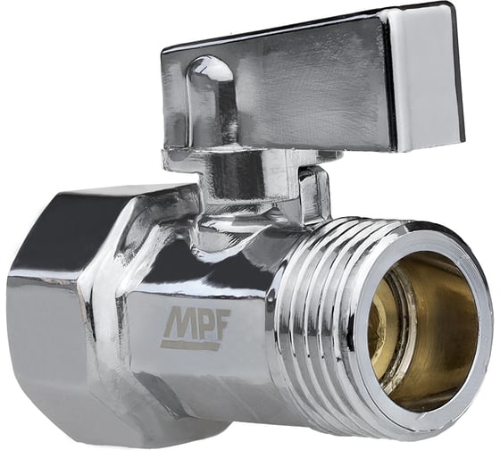 Кран-мини MPF POLISH 1/2" в/н, хром, латунь, ГОСТ ИС.081214